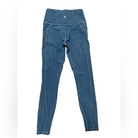 Lululemon Wunder Under HR Tight *Snow Washed Ribbed 28" Washed Night Diver - Picture 5 of 9